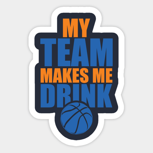 NBA New York Knicks Drink Sticker by SillyShirts